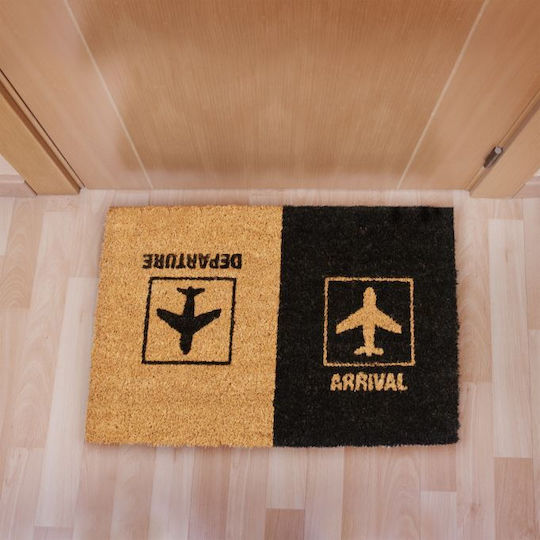 Relaxdays Covor de Intrare din Cocos cu Suport Antiderapant Maro 60x40buc Grosime 15mm