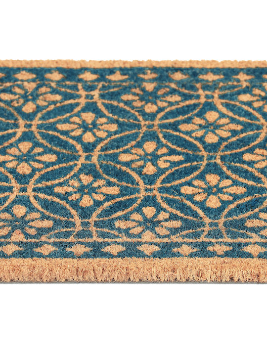 Relaxdays Covor de Intrare din Cocos cu Suport Antiderapant Multicolor 60x40buc