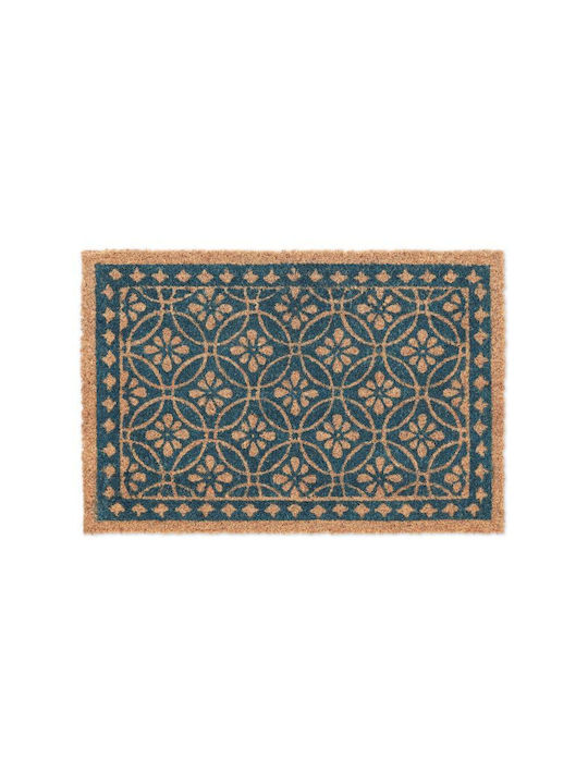Relaxdays Covor de Intrare din Cocos cu Suport Antiderapant Multicolor 60x40buc