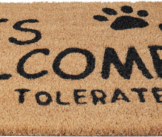 Relaxdays Entrance Mat made of Coir with Anti-slip Backing Multicolour 60x40cm
