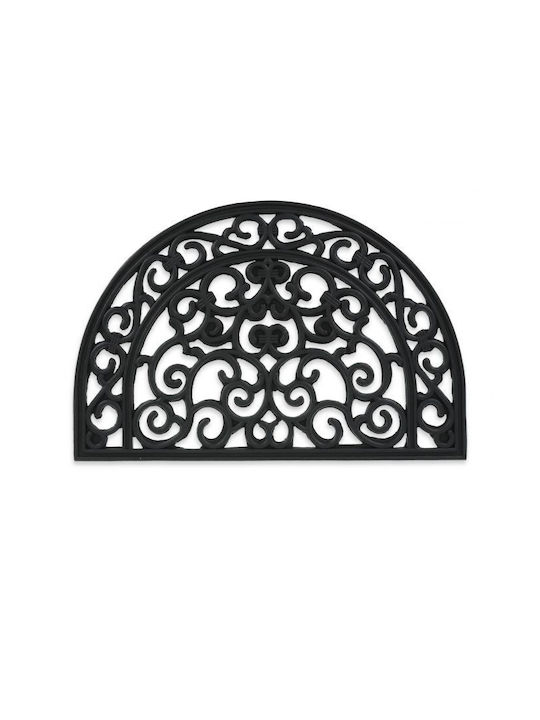 Relaxdays Covor de Intrare Antiderapant din Cauciuc Negru 60x40buc Grosime 10mm