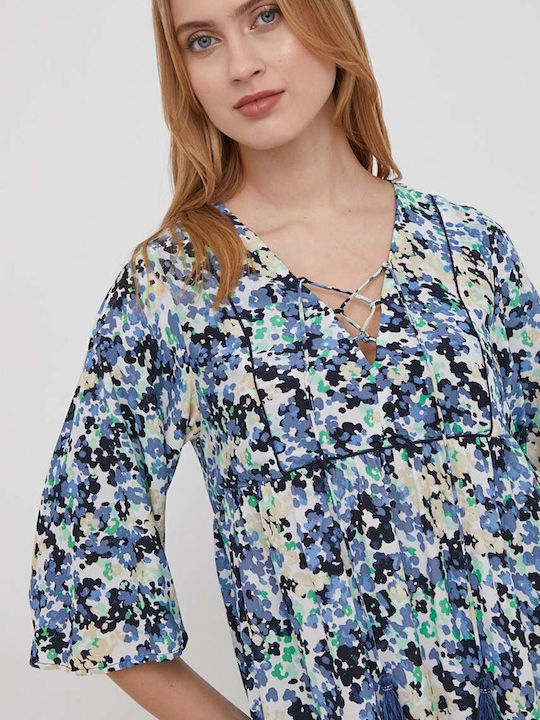 Summer Mini Dress Sea Blue