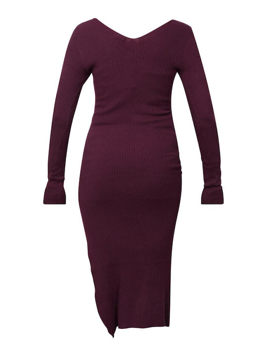 Life Midi Knitted Purple Dress