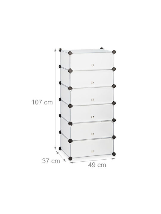 Plastik Schuhschrank 107x49x37cm