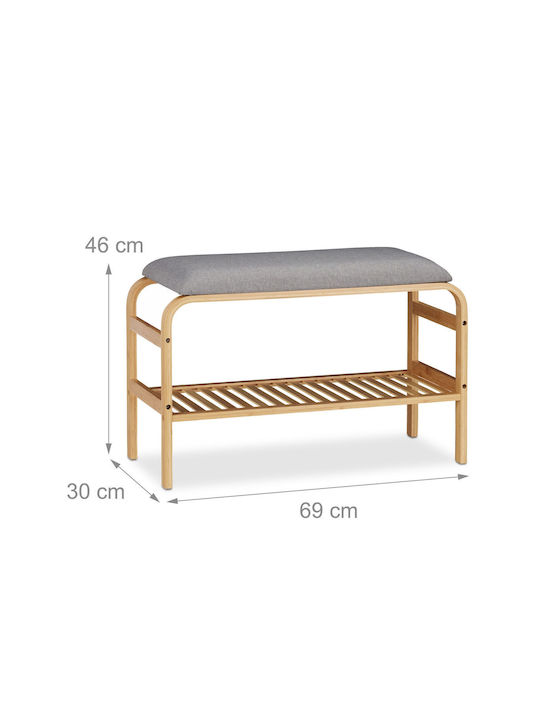 Υφασμάτινη Παπουτσοθήκη από Μπαμπού 69x30x46cm