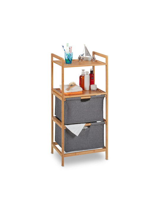 Stoff Schuhschrank aus Bambus 96x44x34cm