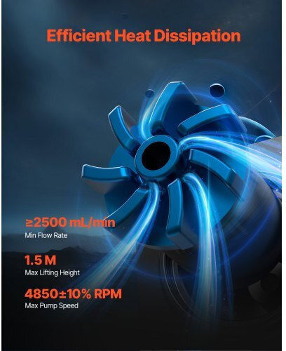 Vevor CPULQFSSLDPB56R3VV9 Water Cooling AIO CPU With 2 Fans 120mm And ARGB Lighting