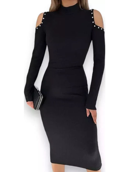 Midi Damenkleid Schwarz