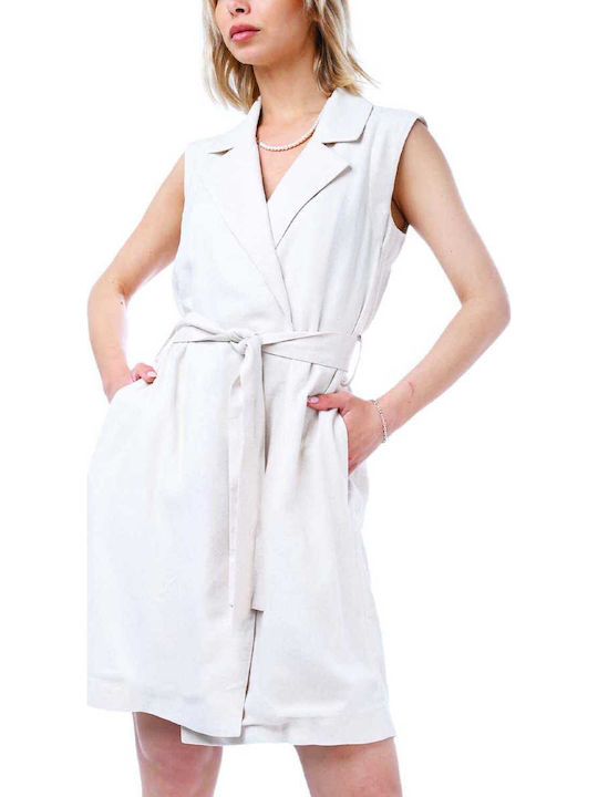 "summer Shelter" Gillet Dress Summer Mini Dress Beige
