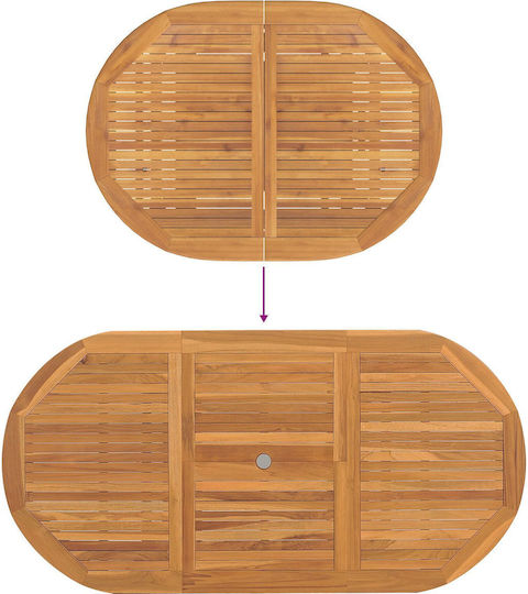 Outdoor Dining Set 7 Pieces Brown