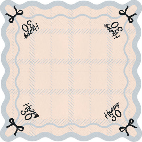 Napkins Happy 30 16.5×16.5cm – 12 Pieces