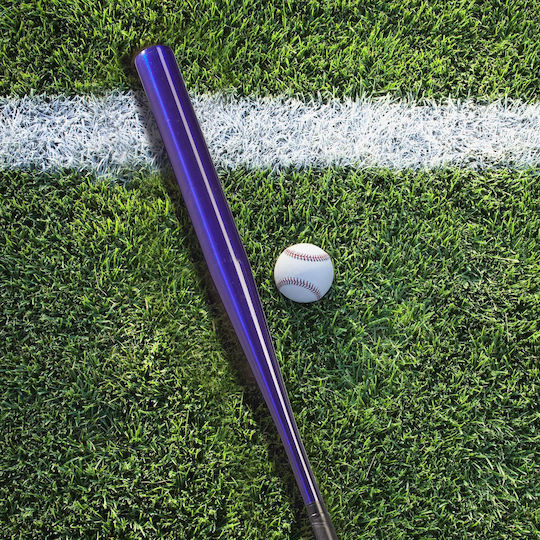 Bâtă de baseball din aluminiu albastră 86 x 5 cm