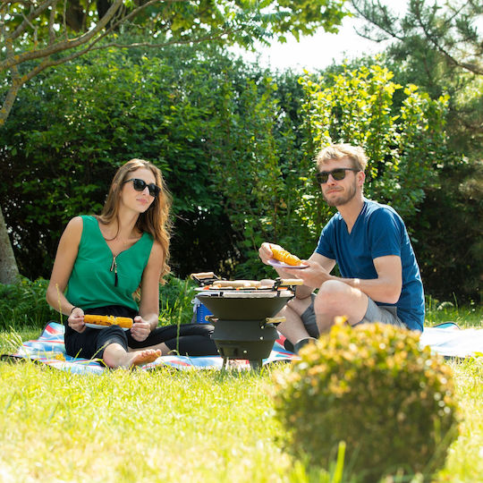 Gusseisen-Grill 40x45x36 cm Höhenverstellbar Relaxdays