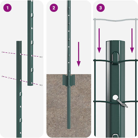 vidaXL Plasă de sârmă Module Verde 1.6x10m
