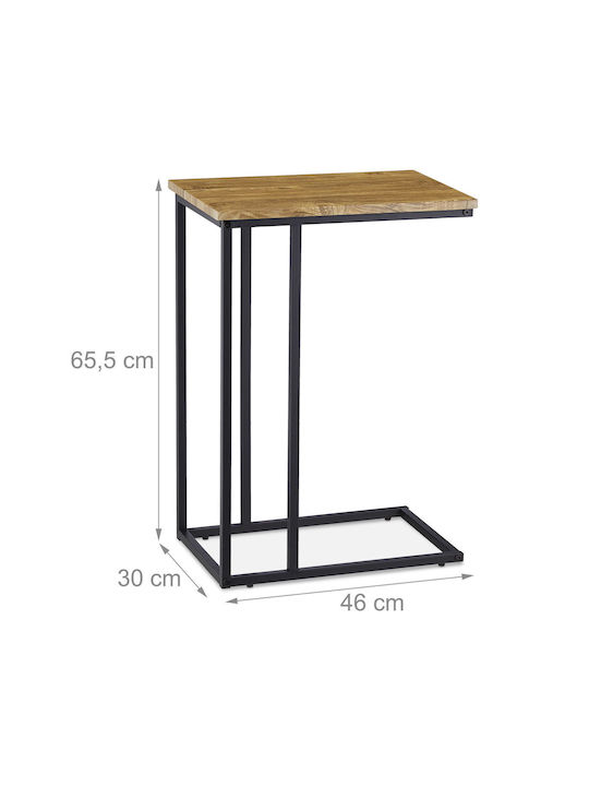Masă Laterală Rectangulară Din Lemn Maro M65.5xL46xÎ30cm