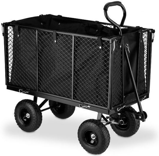 Relaxdays Echipament de Ridicare și Tracțiune Cărucior de Transport Covoare Negru 83 X 51 X 110 Cm Capacitate Maxima 500 Kg