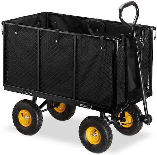 Relaxdays Transport Trolley Black Maximum Load 500 Kg 83 X 51 X 110 Cm