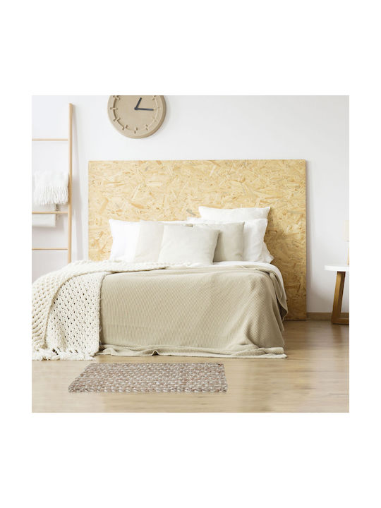 Relaxdays Lucrat manual Covor Rectangular din iută Beige/cream