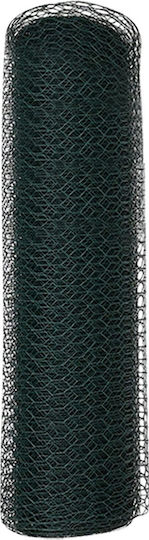 vidaXL Wire Fencing Galvanized with PVC Coating Green 0.8x25m