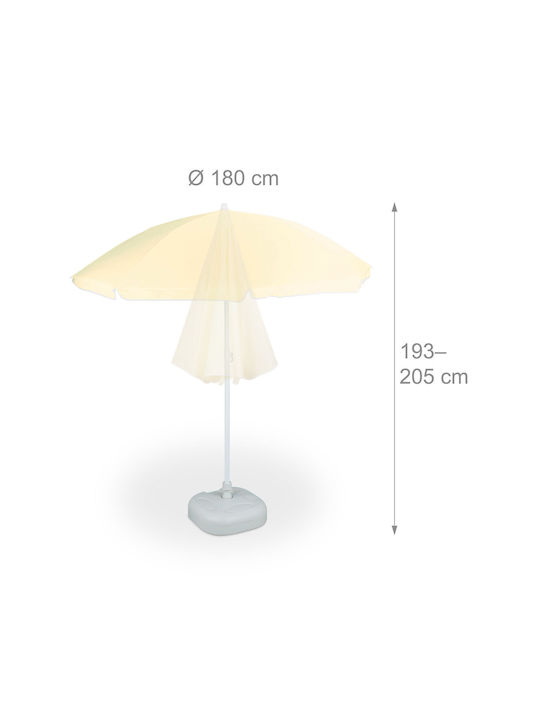 Umbrelă Rotundă Metalică Galbenă Φ1.8m