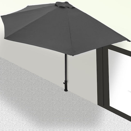 Umbrelă Suspendată Din Aluminiu Gri 2.3x2.3xÎnălțime 2.7m