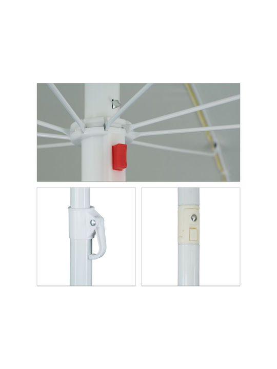 Umbrelă Rotundă Metalică Galbenă Φ1.8m