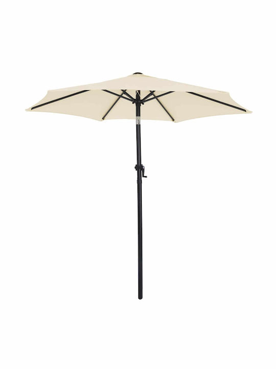 Umbrelă Rotundă Din Aluminiu Bej Φ2m