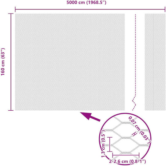 vidaXL Plasă de sârmă Galvanizat cu Îmbrăcăminte din PVC Gri 1.6x50m