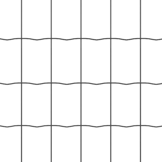 vidaXL Συρματόπλεγμα με Επικάλυψη PVC Σετ Γκρι 0.8x25m