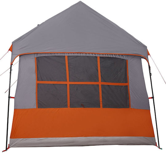 vidaXL Camping Tent Grey For 12 People 622x295x238cm