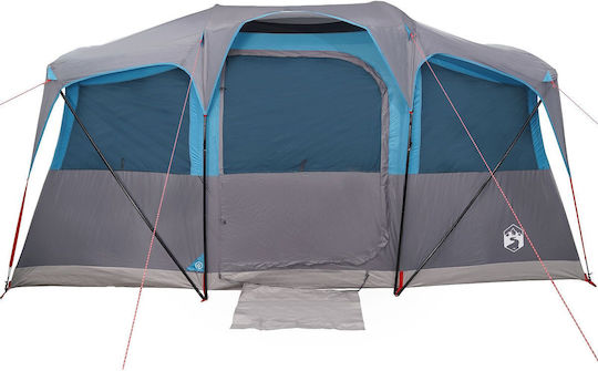 vidaXL Sommer Campingzelt Grau Für 10 Personen 435x255x216cm