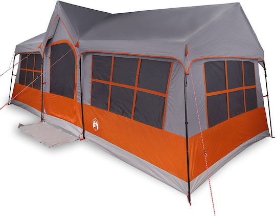 vidaXL Camping Tent Grey For 12 People 622x295x238cm