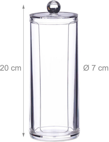 Set 2 Suporturi Organizatoare pentru Dischete Demachiante Relaxdays Plastic Transparent Dimensiuni 20 X 7 Cm