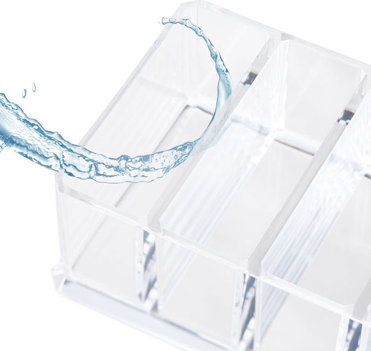 Relaxdays Organizator Sertar Cu Separatoare Transparent 25.5x9x5cm