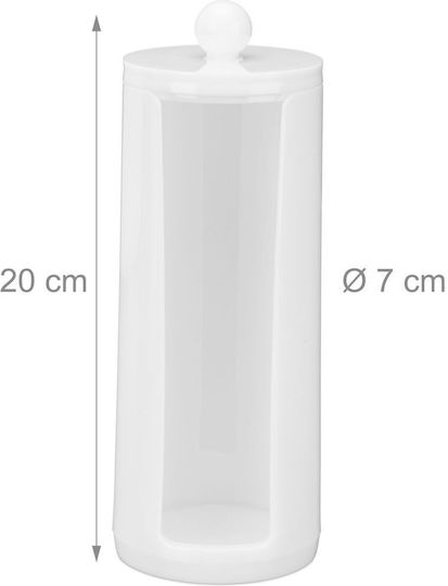 Set 2 Organizatoare pentru Dischete Demachiante Relaxdays Plastic Alb Dimensiuni 20 X 7 Cm