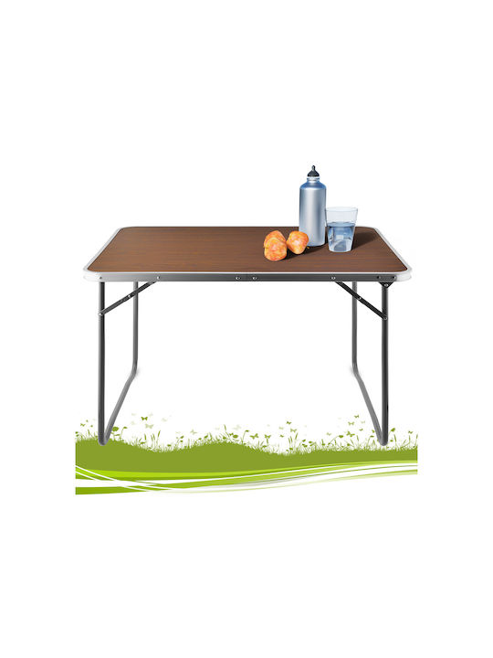 Masa pentru spații exterioare mici Aluminiu Pliabil Maro 80x60x70buc