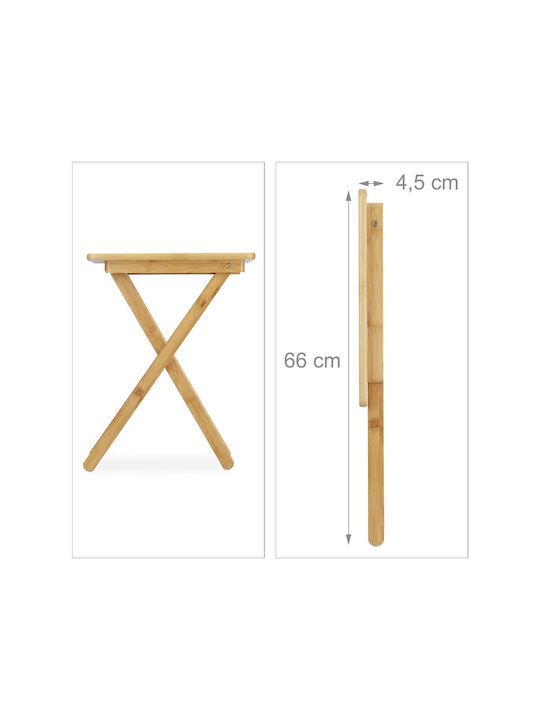 Tisch für kleine Außenbereiche aus Bambus Zusammenklappbar 40x31cm