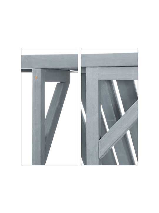 Wooden Masa pentru spații exterioare mici Pliabil Gri 55x70x65buc