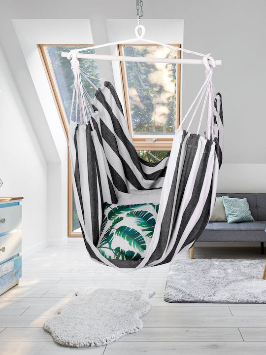 Relaxdays Fabric Black Hammock Chair 150x100cm