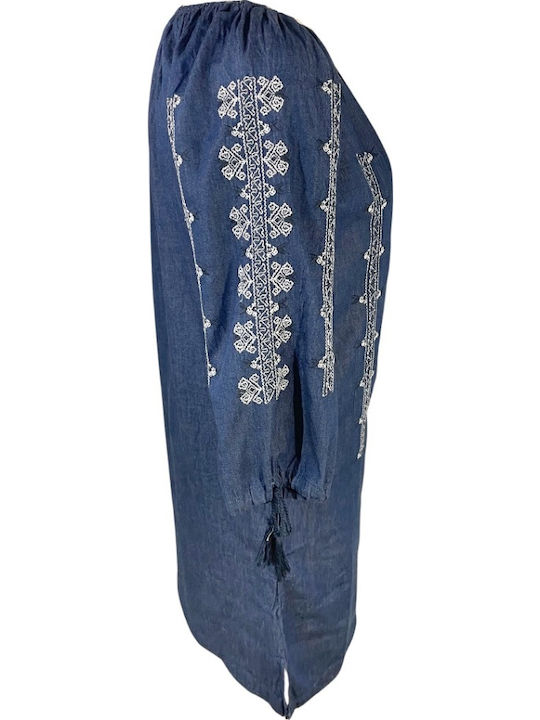 Maxi Φόρεμα Τζιν Nautical Blue