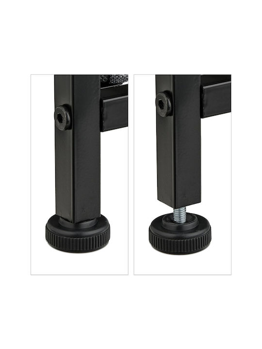 Comoda pentru Dormitor Metalică cu 8 sertare Gri cu Acoperire Textilă 100x30x100buc
