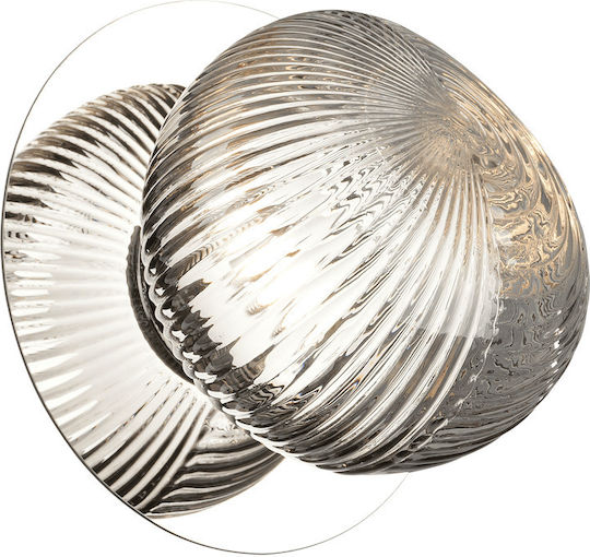 Eko Light Lamp Wall with Integrated LED and Warm White Light Silver 15x12.5cm