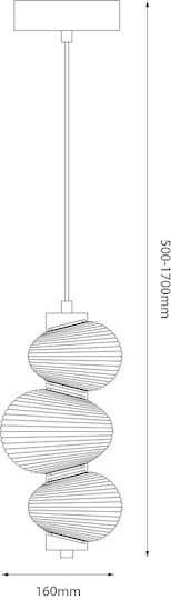 Eko Light Κρεμαστό Φωτιστικό Χρυσό LED