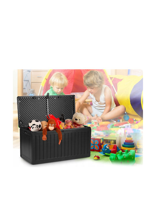 Plonos Außenlagerbox Kunststoff 270Es Schwarz L109xB51xH55cm