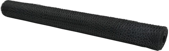 vidaXL Wire Fencing Galvanized with PVC Coating Set Gray 1.4x10m
