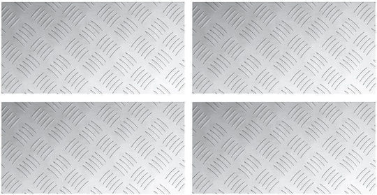 vidaXL Floor Material Aluminum for Steps Aluminum Plates 40x20x20cm 4pcs