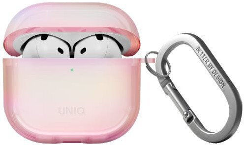 Uniq Hülle Silikon mit Haken Pink Prism für Apple AirPods 4