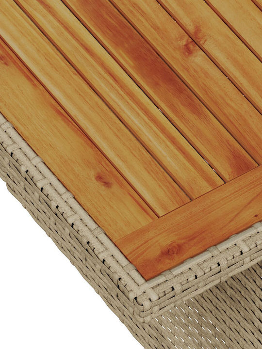 Garten- und Outdoor-Möbelsets Typsatz Wohnzimmer 9 Stück Beige mit Kissen