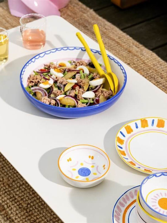 &Klevering Porcelain Salad Bowl Blue 30x30cm