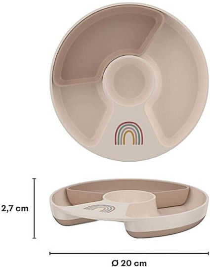 Little Dutch Baby Food Plate Mio Forest Friends made of Plastic Light Blue
